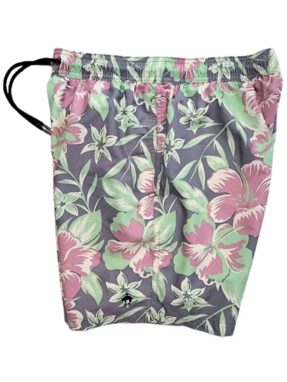 BROOKS BROTHERS Red Fleece Hawaiian Hibiscus Flower Swim Trunks - Men's M